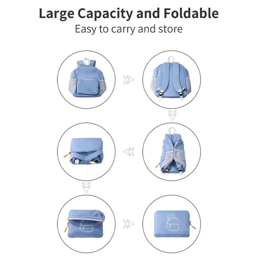 Ship from US Wholesale folding backpacks customized school multifunctional leisure and sports 250304FBB