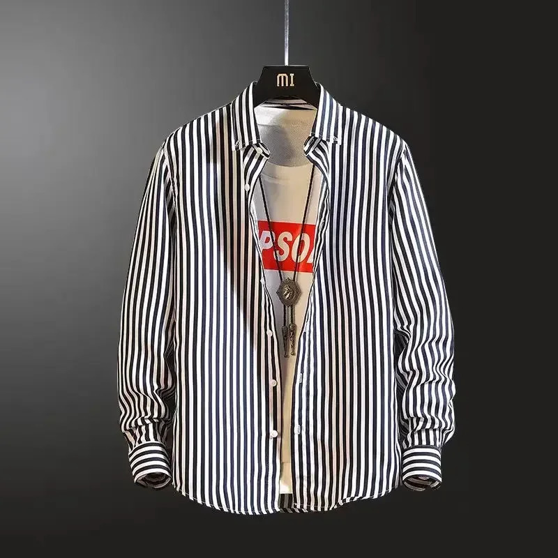 Long Sleeves Shirts Man High Quality Check Shirt a Fashion Mens Clothing Korean Reviews Clothes Elegant Mens Shirts 250227