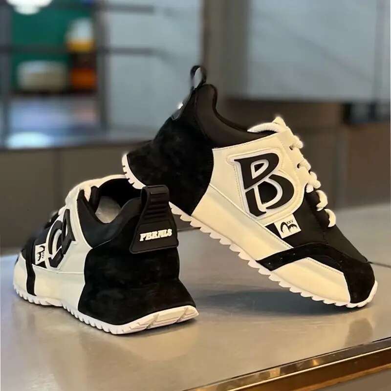 2025 New Leather Toe Bottom Fashion Sports Casual Low Top Thickened Comfortable Campus Torre Shoes Internet Celebrity