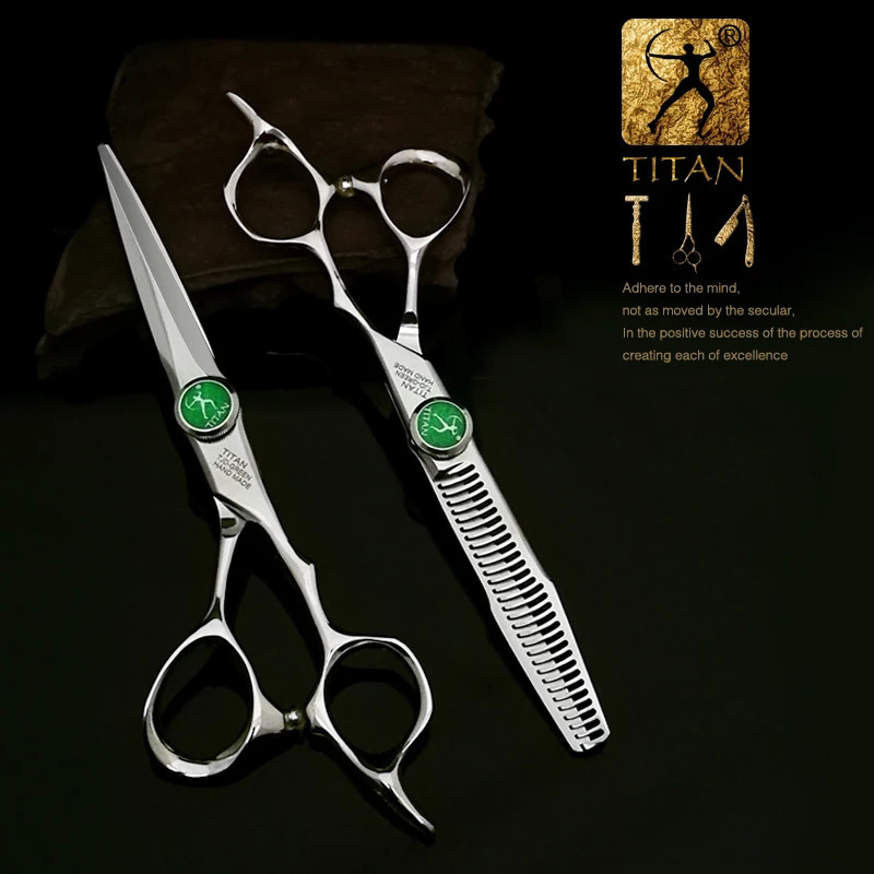 Titan Hairdressing Scissors 6 Inch Hair Scissors Professional Barber Scissors Cutting Thinning Styling Tool Hairdressing Shear 250304