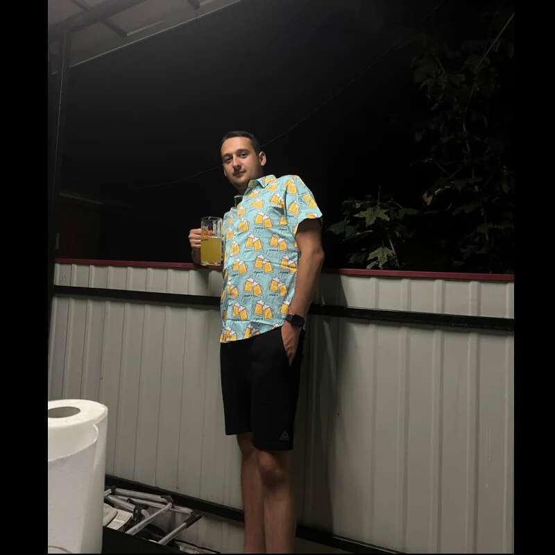 Summer New Men's Shirt 3D Printed Enhanced Beer Pattern Designer Fashion Button Short Sleeve Collar Street Wear Hawaiian Women's Shirt Beach