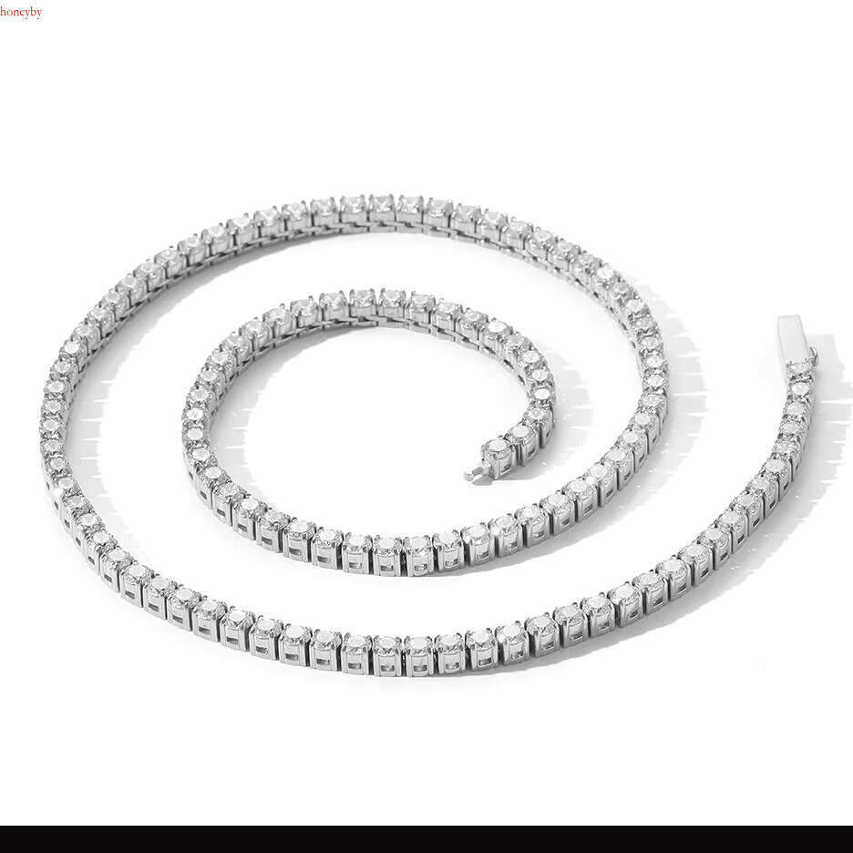 LH Jewelry Stainless Steel Cubic Zirconia Dia Tennis Choker Women Gold Plated CZ Necklace Valentine's Day Gift
