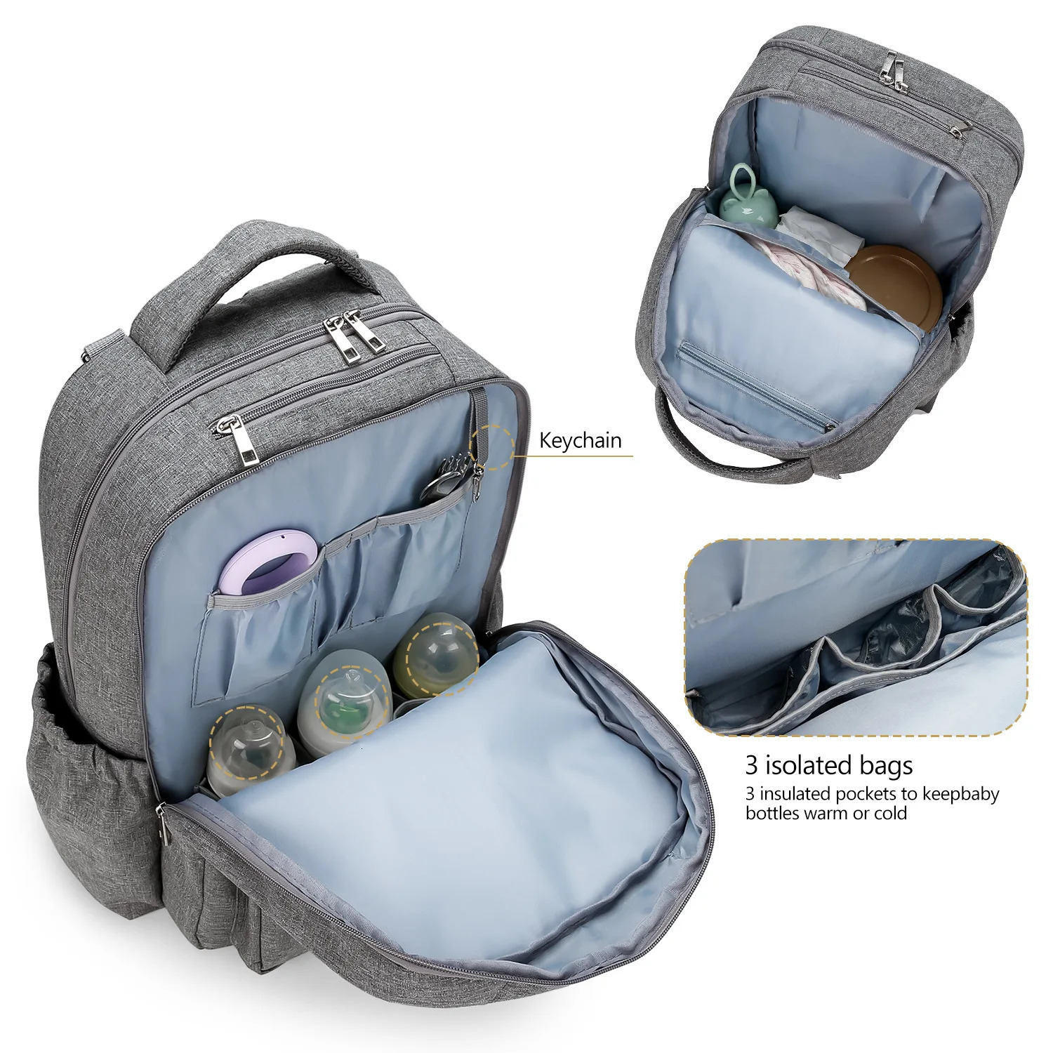 Baby diaper bag baby diaper bag multifunctional waterproof travel backpack 250304