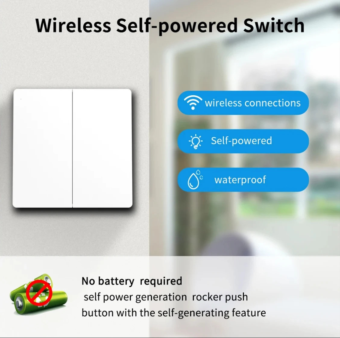Tuya ZigBee Smart Switch Module with RF 43Hz Self Powered Wireless Switch Remote Control on off Works with Google Home Alexa 250303