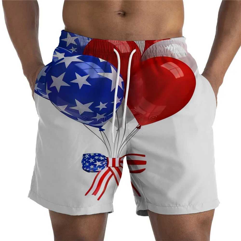 Mens Swimwear Shorts American Flag 3D printed Surfing Board Short Kids Beach Shorts Men Trunks Masculina Swimsuit Sports BriefsT250304