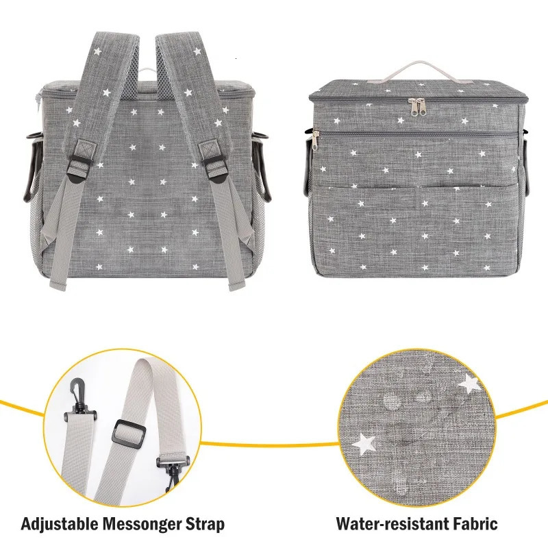 Multi Functional Portable Mother and Baby Bag Mommy Bag Mommy Bag Backpack Baby Stroller Hanging Bag Mommy Bag 250304