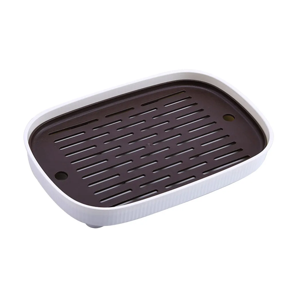 Rabbit Guinea Pig Litter Tray Sturdy Plastic Material Large Size Heightened Grid Design Smooth Corner Easy to Clean Black