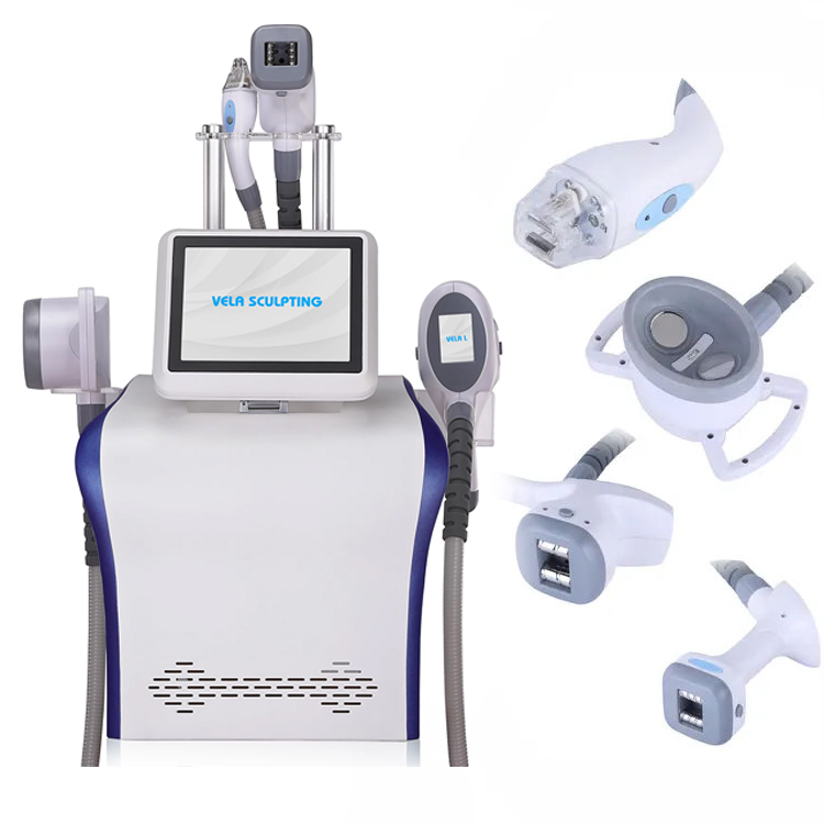 Professional 4 in 1 Vela Body Slimming Non-invasive Cavitation Vacuum Dredging Weight Loss 40K Lipolysis Vela RF Skin Firming Face Lifting Machine