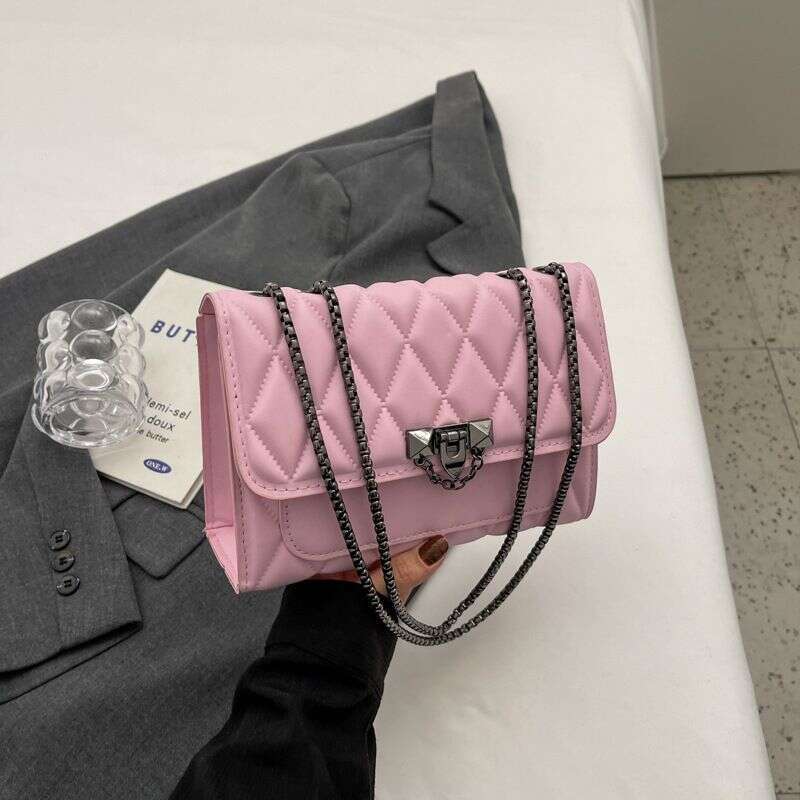Women's Bags Popular solid color dia embroidery thread retro chain messenger shoulder small square women's bag