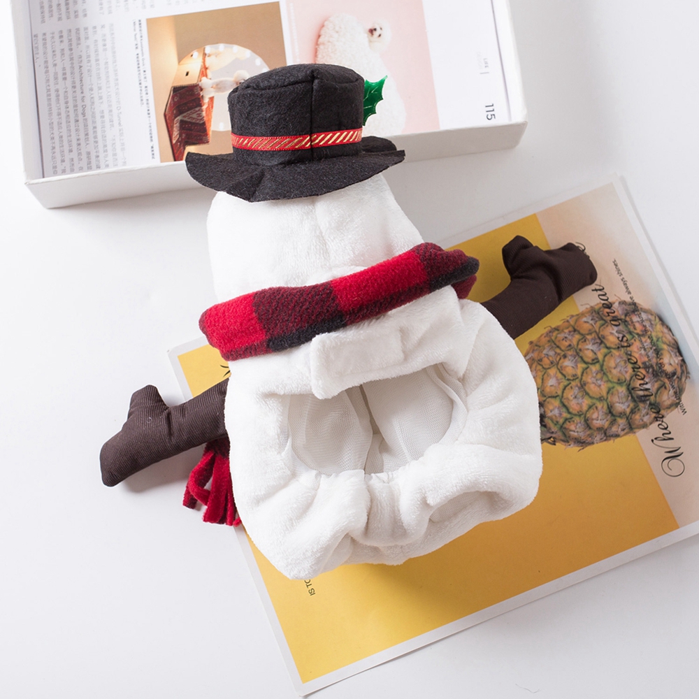 Dog Christmas Pet Clothes Standing Snowman Pet Cosplay Costumes Party Dressing Up for Small Medium Dogs Cats