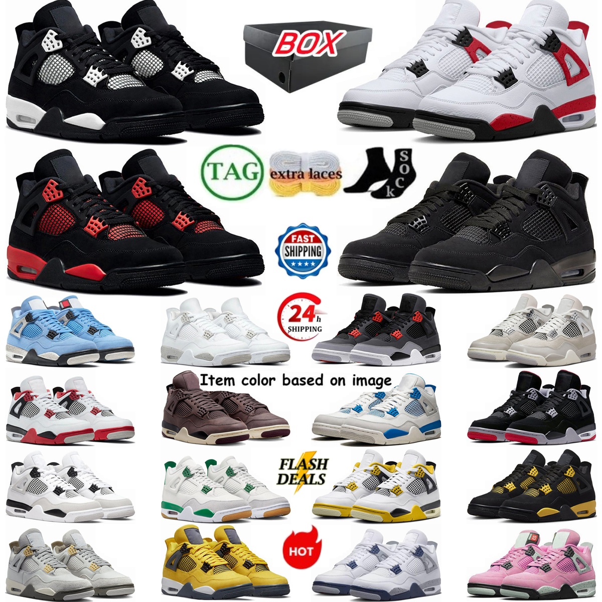 Basketball 4 Shoes Black Cats Military Blue Red Cement Thunder Vivid Sulfur Pine Green Midnight Navy Orchid Lightning Craft Medium Olive Seafoam mens womens