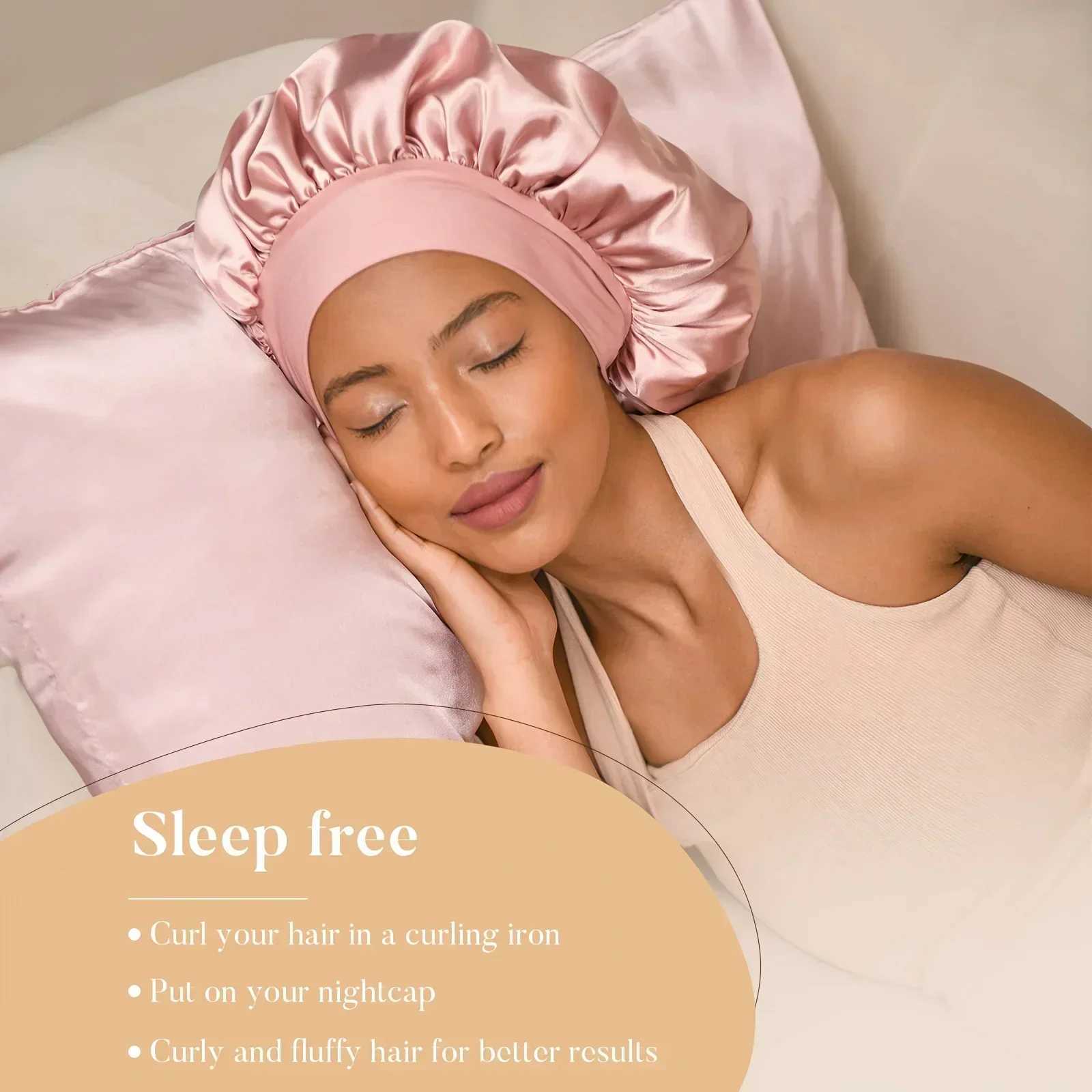 Curling Irons Heatless Curling Rod Headband Night Cap No Heat Hair Curler Hair Rollers Soft Curlers Lazy Curls Sleeping Bonnet Styling Tools z250304