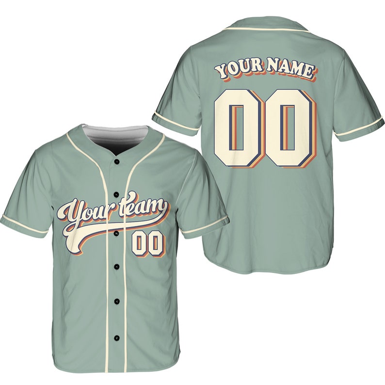 Personalized Vintage Team Name And Number Baseball Jersey, Custom Baseball Jersey Shirt, Baseball Jersey Uniform For Baseball Fans Lovers