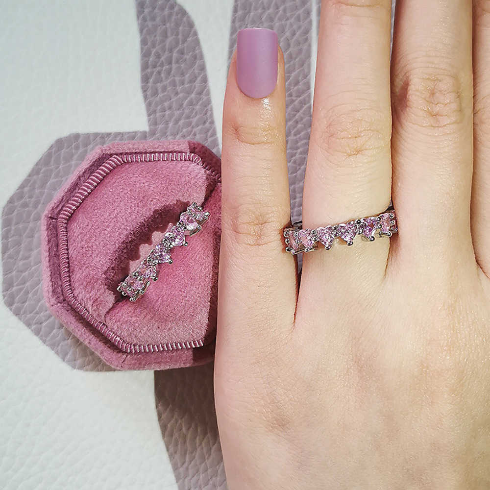 Couple Rings Product simple and popular heart-shaped love ring womens engagement r4578 H25303