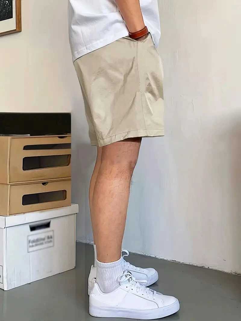 US Oversized 5XL Summer Solid Shorts Men Big Size Elastic Waist Men Shorts Outwear Black Casual Beach Chubby Shorts Men 50 52T250304