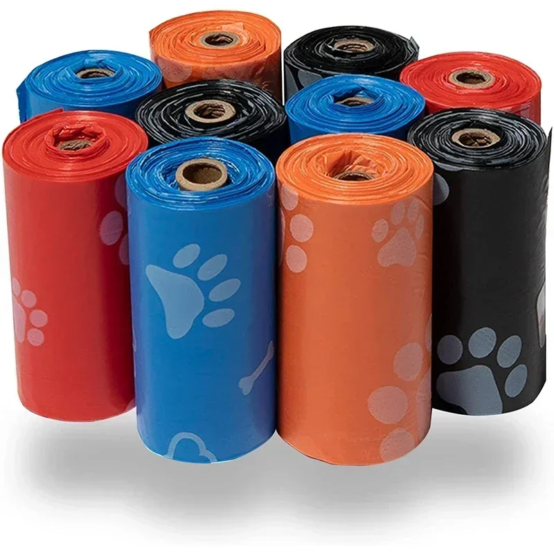 8 Rolls Dog Poop Bag Outdoor Cleaning Poop Bag Outdoor Clean Pets Supplies for Dog 15Bags/Roll Refill Garbage Bag Pet Supplies