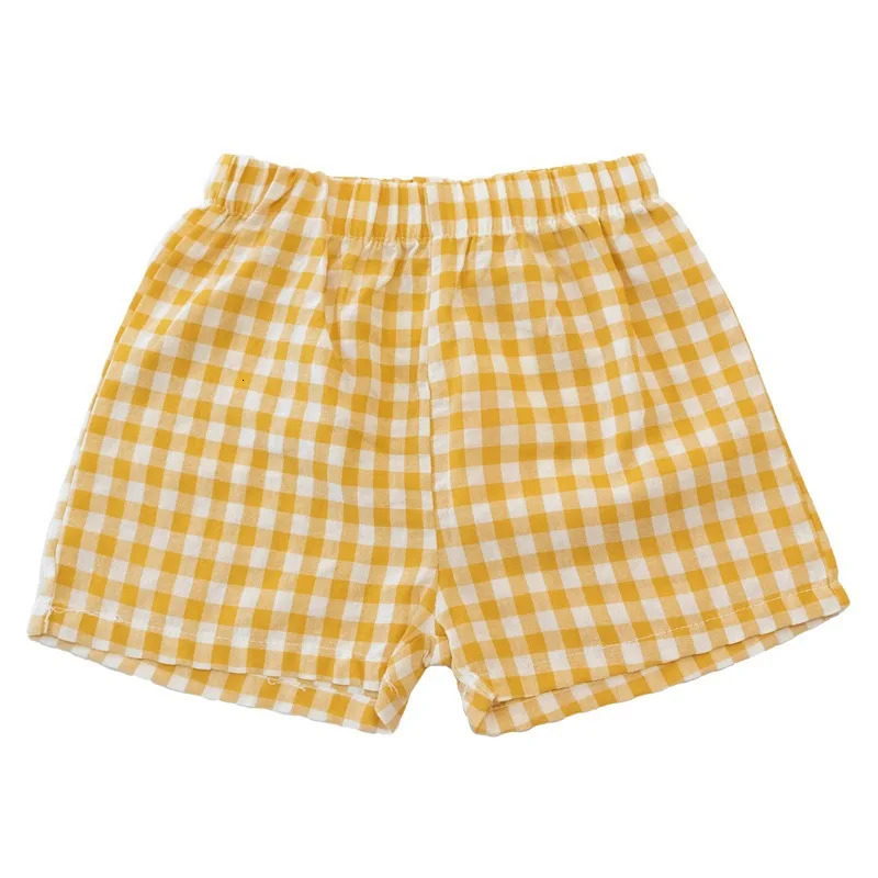 Boys Shorts Plaid Shorts for Kids Summer Children Beach Pants Thin Girls Trousers Baby Casual Shorts Clothing 250304