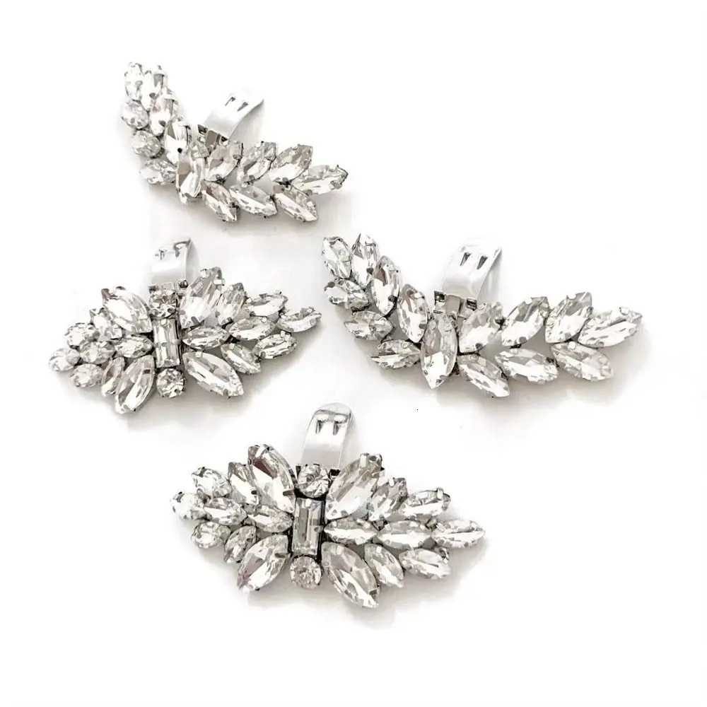 1PC Removable Lady Shoe Clips Wedding Bride Shoes Decoration Women High Heel Charms Jewelry Rhinestones Crystal Shoes Decoration 250218