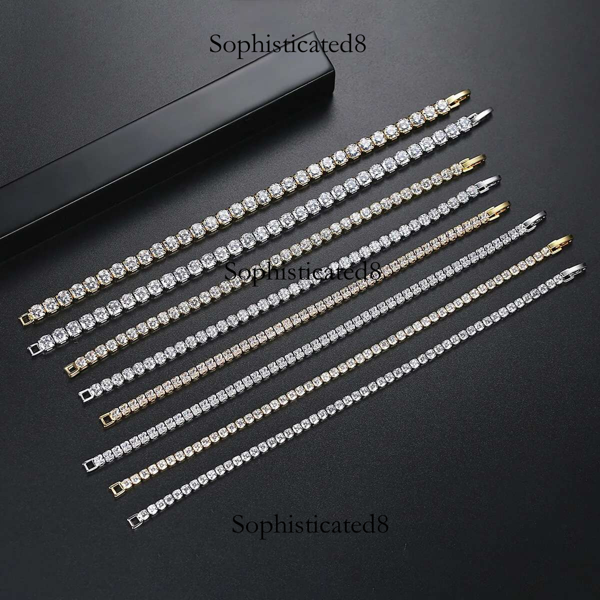 Women Solid 14K 10K Yellow Gold GRA Moissanite Tennis Bracelet for Engagement Christmas Gifts