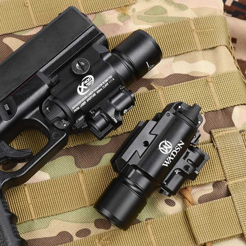 WADSN tactical X400 pistol light laser assisted aiming D outdoor search light installation 20mm guide railXJ250303