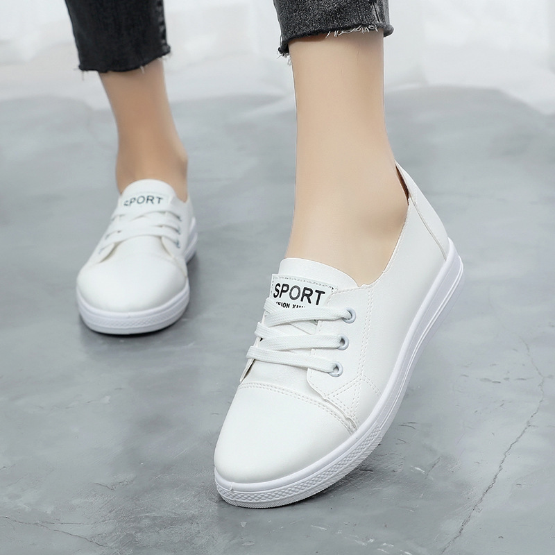 2025 New Women's White Korean Edition Comfortable, Lightweight, Soft soled Single Shoes, Casual Anti slip Flat Shoes, Designer Sports Shoes