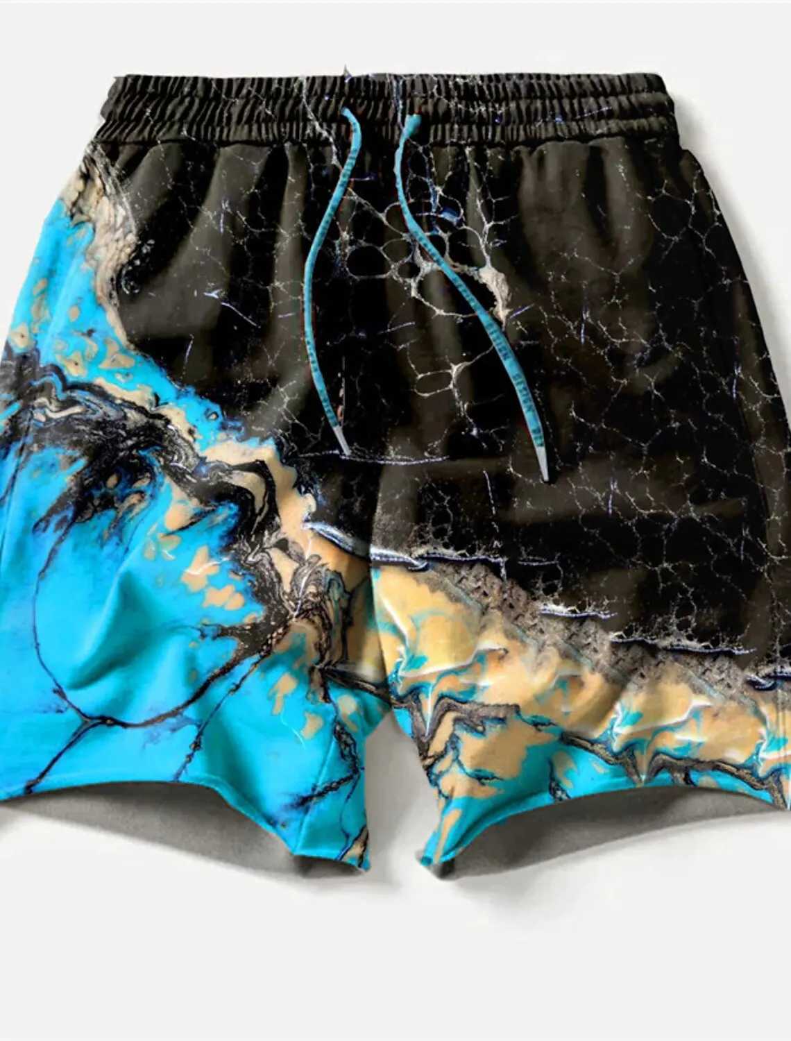 New Mens Board Short Swim Shorts Swim Trunks Drawstring Waves Graphic Prints Boat Quick Drying Casual Holiday Hawaiian ShortsT250304