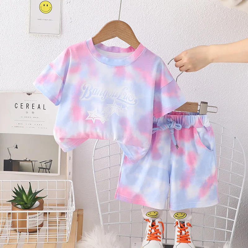 Toddler Summer Boutique Outfits for Kids Baby 9 To 12 Months Short Sleeve T-shirts and Shorts Girls and Boys Infant Clothes 250304