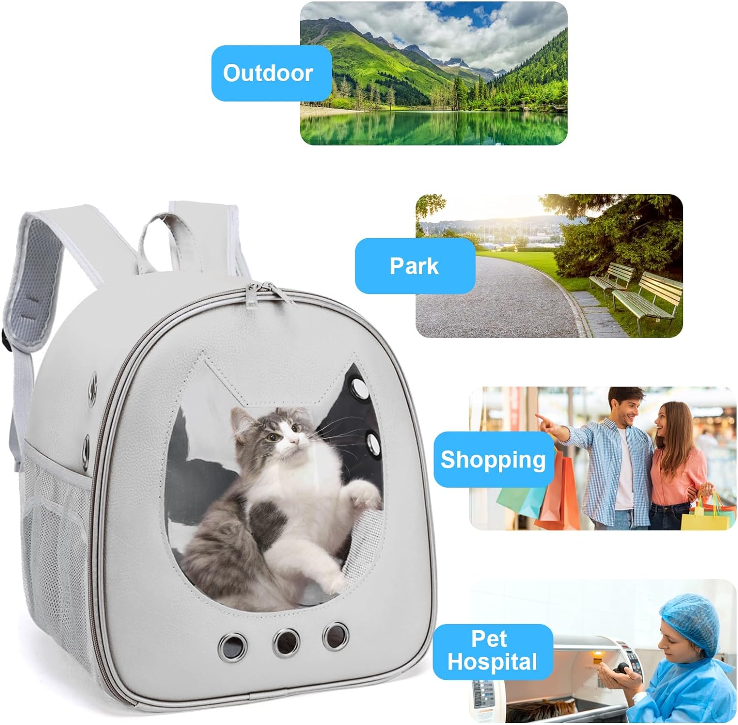 Pet Supplies Outdoor Travel Puppy Dogs Cats Backpack Pet Bag Breathable Portable Space Capsule Pet Cat Carrier Backpack