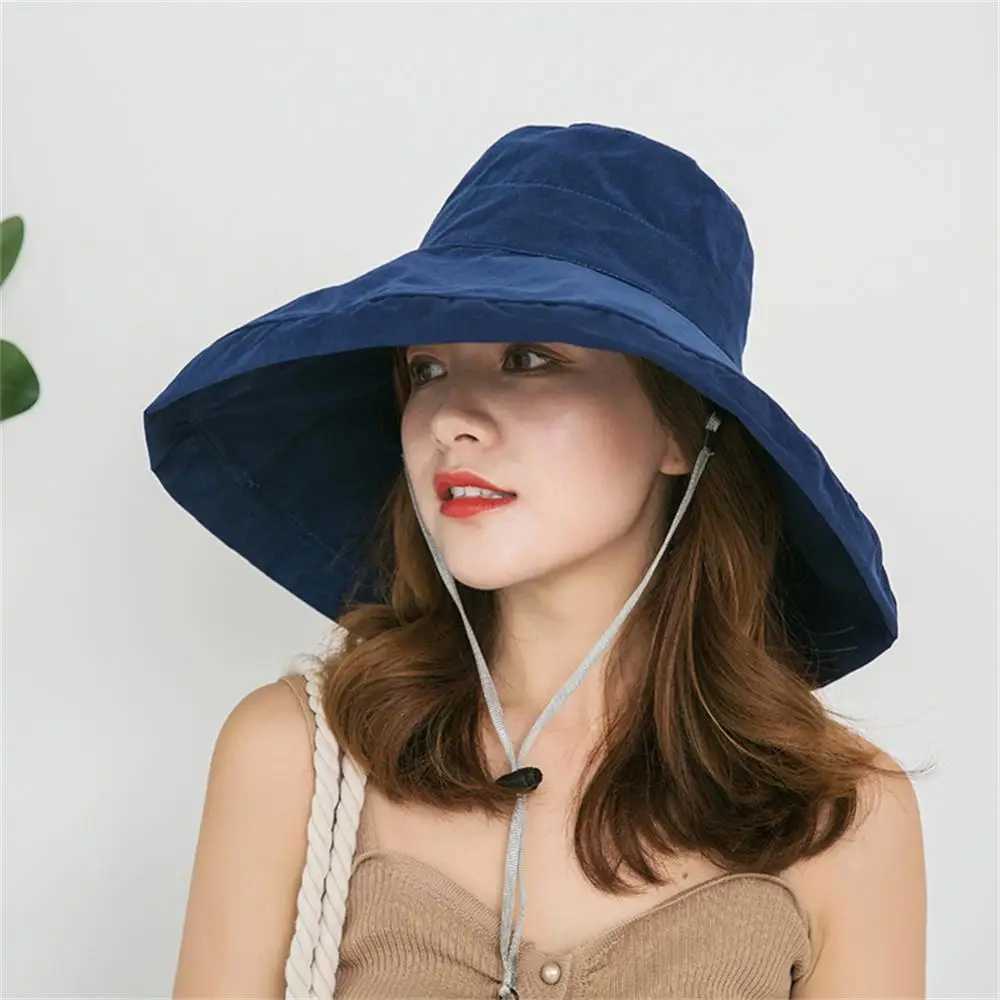 Women Large-brimmed Sun Hat Fashion Peach Skin Velvet Fisherman Hat Outdoor Beach Hat Bucket Hat Summer Sunscreen Sun Visor CXJ250304