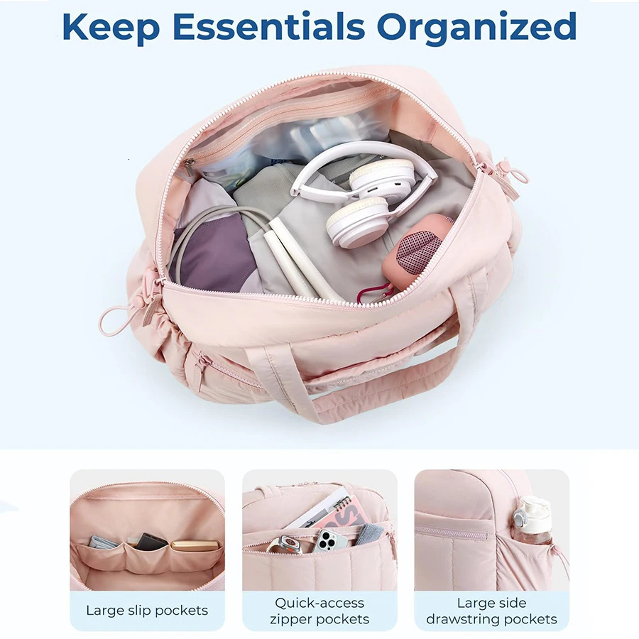 Luggage Bag Dry Wet Separation Travel Duffel Bag Gym Bag for Women with Weekender Bags Waterproof Hand Airport Cabin Bag 250305