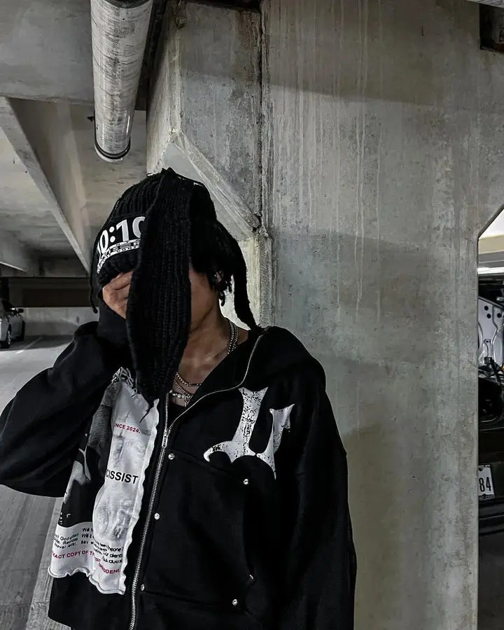 Tenthseries Zip Hoodie Y2K Clothes Mens Womens Harajuku Hip Hop Retro Patch Oversized Hoodie Sweatshirt Punk Rock Gothic Jacket 250304