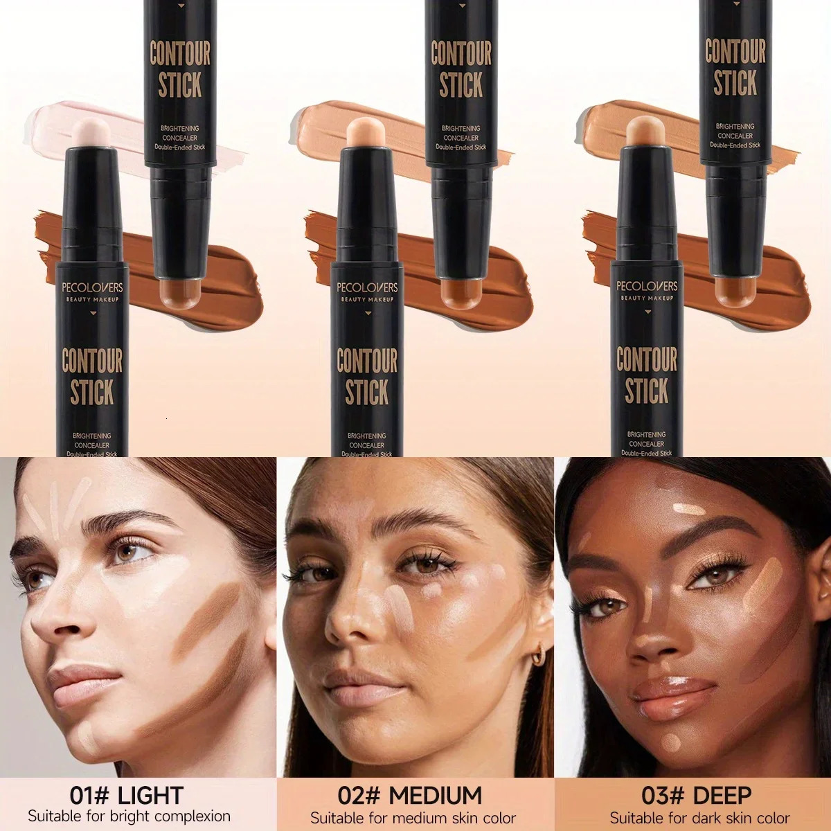 Double Head Highlight Pen Face Make Up Liquid Waterproof Contouring Foundation Contour Makeup Concealer Stick Pencil Cosmetics 250303