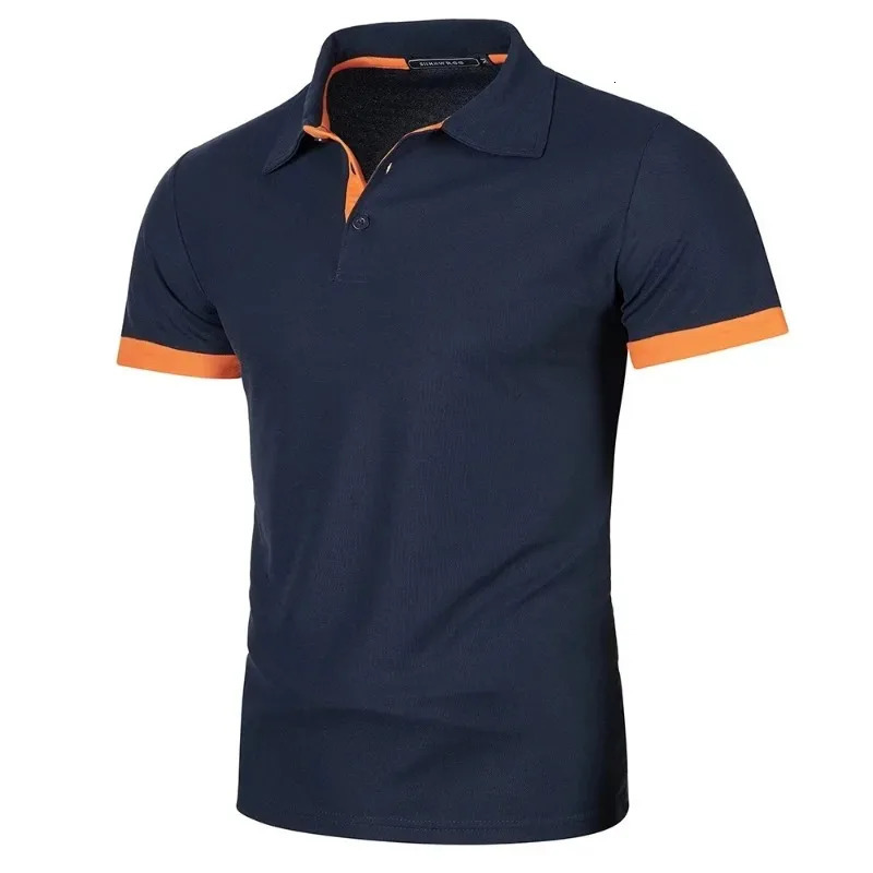 Summer Mens Short Sleeve Polo Shirts Lightweight Lapel Streetwear Breathable Tshirts for Men Basic Business Solid Color Top 250304