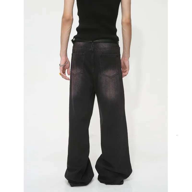 2025 Summer New Korean Edition Loose Wide Leg Drop Or Sweeping Vintage Jeans For Men And Women Y2k Pants