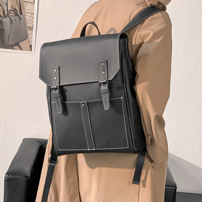 Designer Designer Trendy High-Capacity Street Korean Version Computer School Bag, Trendy Casual Backpack, Fashionable Men's Bag