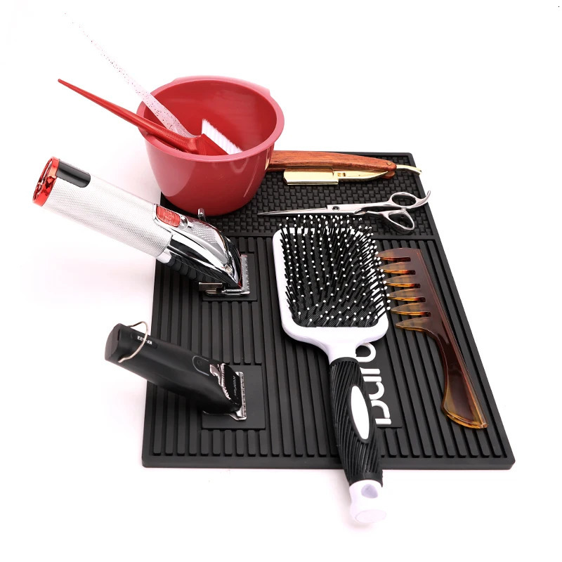Electric scissor magnetic storage pad hair clipper shaping tool countertop pad strong adsorption anti slip silicone pad 250304