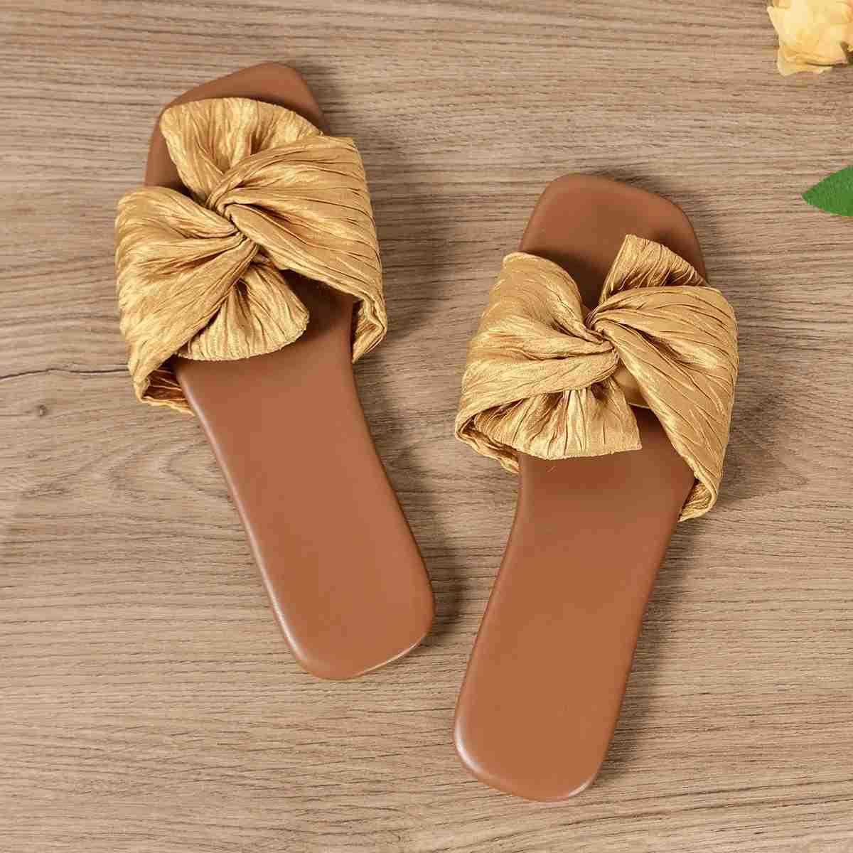 Summer Wan Slippers Fi Brand Casual Slides Ladies Flat Shoes Wan Peep Toe Beach Sandals Outdoor Flip Flops Low Heel Z250304