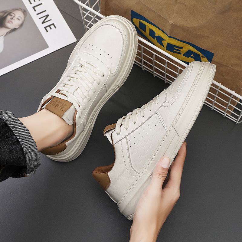 2025 New Designer Men's Board Shoes Summer Breathable Trendy Multi Functional Leisure High Quality Leather Men's White Fashion Sports Board 