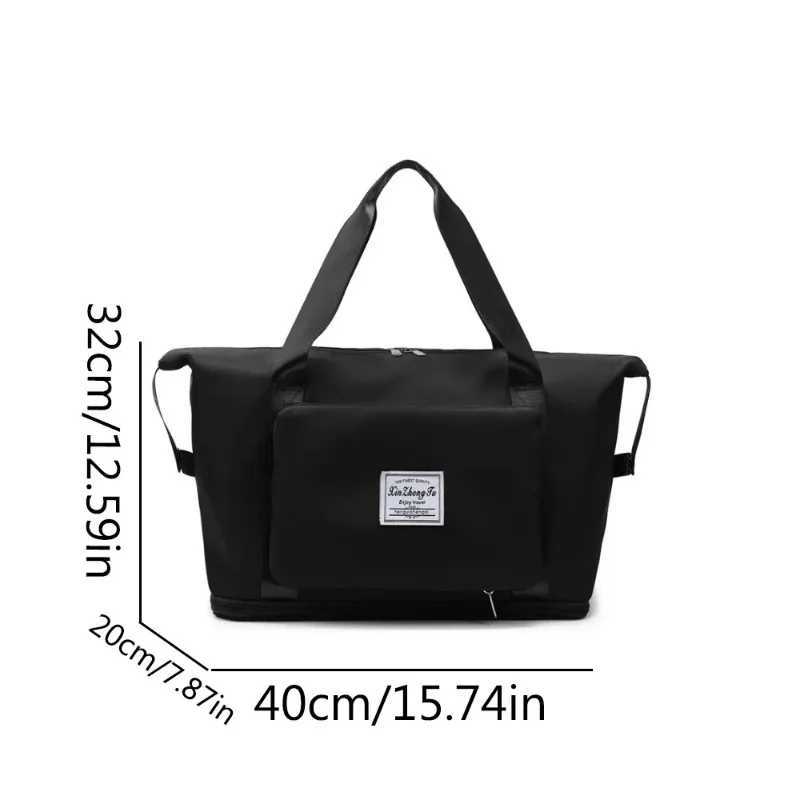Large Capacity Expanding Double back Travel Bags Luggage Organizer Bag Handbag Waterproof Foldable Travel Clothes Storage Bag Y250304