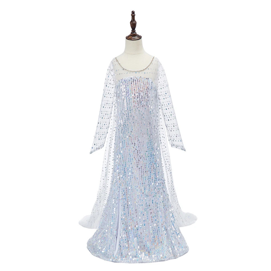 Kids Snow Queen Clothing Children Princess Ball On Cloak Clothes Girls Birthday Halloween y Gown Cosplay Dresses 250303