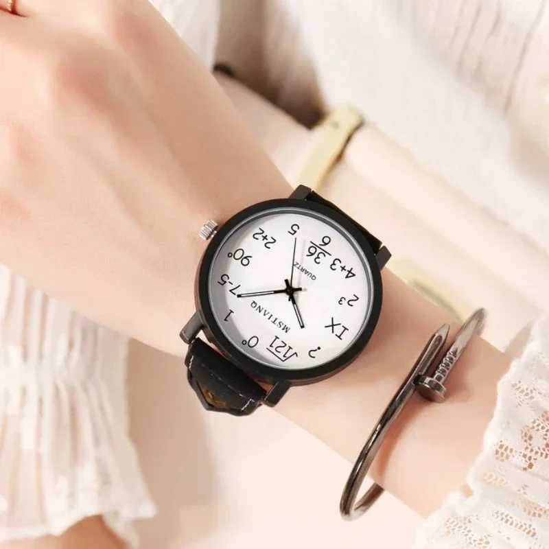 Korean Female Student Simple Large Dial Personality Trend Couple Female Fashion Harajuku Style Quartz MaleXJ250304
