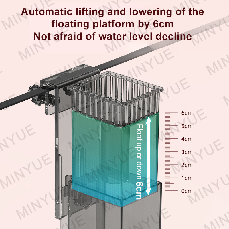 6W Aquarium Filter Surface protein skimmer Fish Tank Built-In Wall Mounted Electric Water Circulation Oil Film Processor 220V