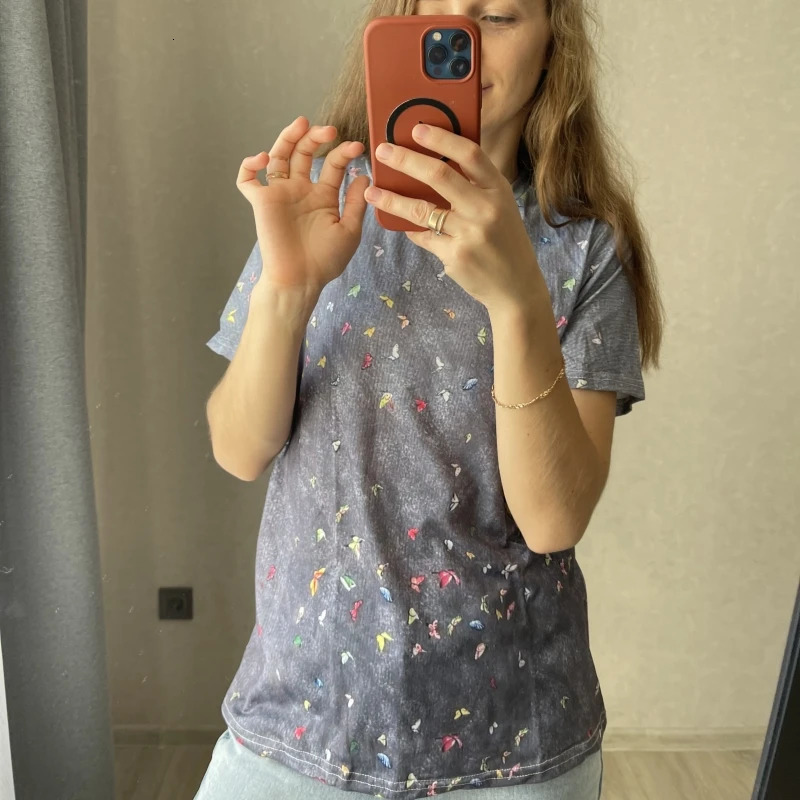 Womens Clothes 2025 Summer Shirts Blouses Print Graphic T Shirts ropa barata de mujer con envios gratis Top Mujer Regulai Fit 250303