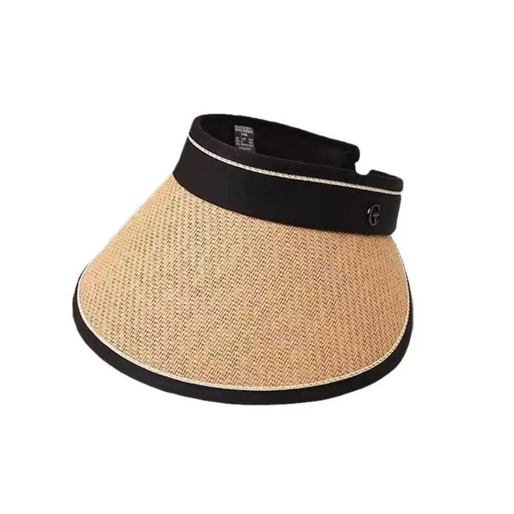 Foldable Sun Protection Hat Fashionable Casual Str Hat Outdoor Sun Hat Protection Women With Cycling Beach Sunshade Trave CsXJ250304
