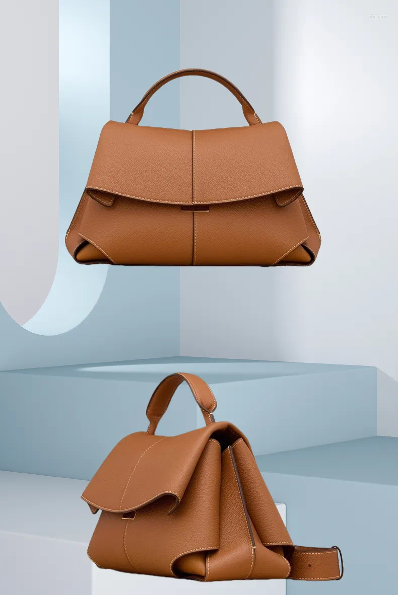 2025 NEW Shoulder Designer Women's Bag Solid Color High Quality Genuine Leather Fashion Crossbody Large Capacity Bags for Womens