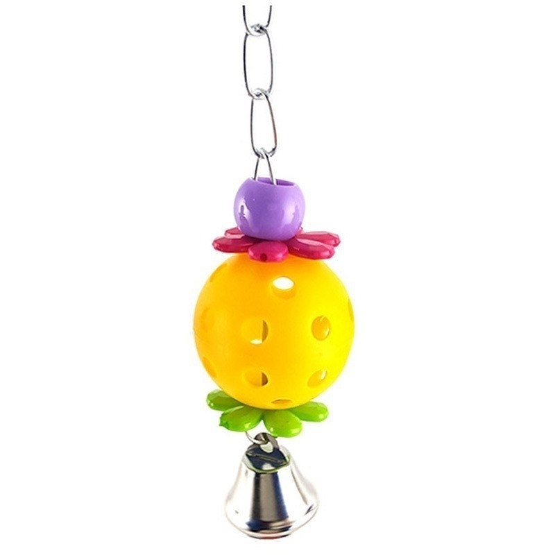 Bird Parrot Toy Colorful Bird Swing Toys With Bell Hanging Toy For Budgie Lovebirds Conures Small Parakeet Agapornis Cages Decor