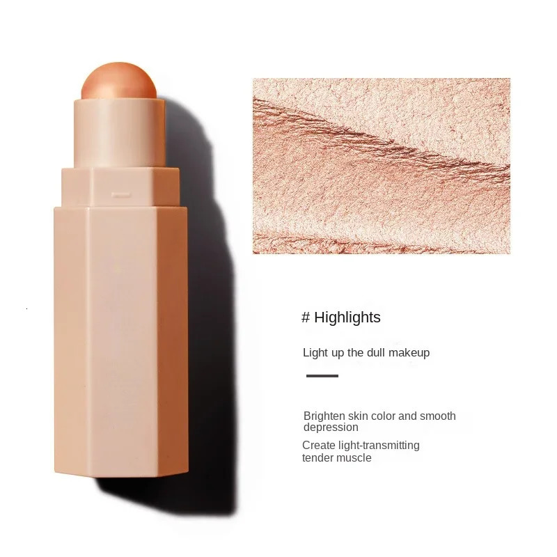 High Quality Bronzer Contour Stick Makeup For Face Highlighter Makeup Shadow Bronzer Lasting Concealer Facial Brighten Cosmetics 250227