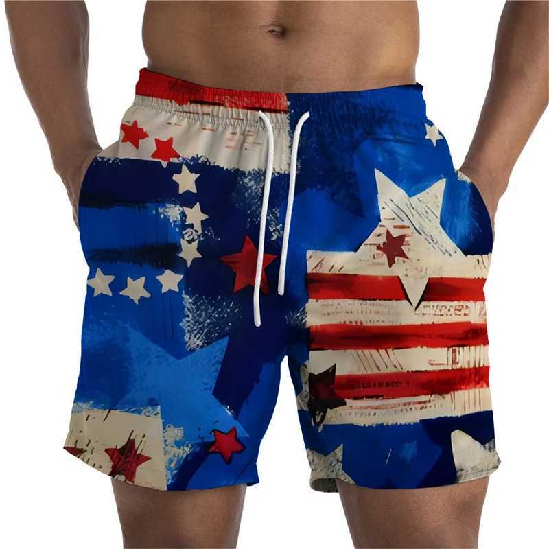 Newest Summer Mens Shorts USA UK National Flag 3D Print Casual Short Pant Teen Quick-drying Swimsuit Swim Trunks Cool Ice ShortsT250304