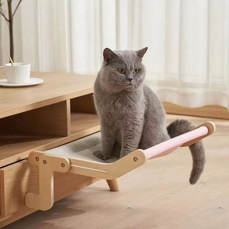 Cat Suspension Hammock Portable Detachable Comfortable Cats Sunroom Seat Cat Climbing Frame Pet Accessories Easy To Wash Cat Bed