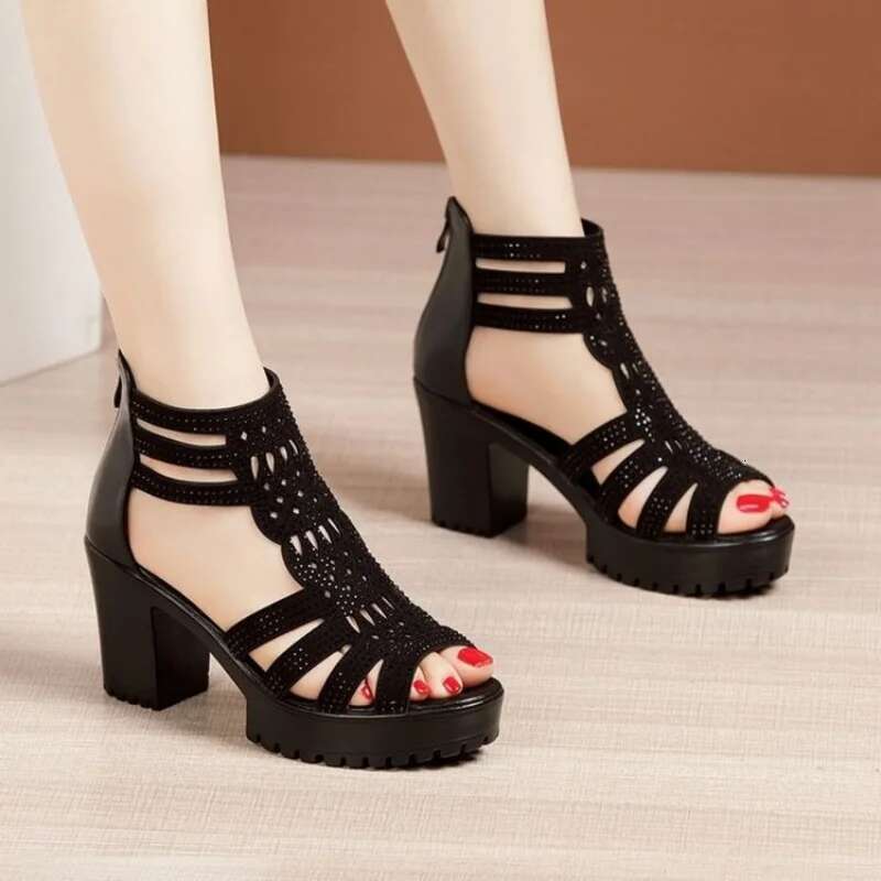 Women's Fish New Mouth Shoes Wedges Hollow Out Anti slip Ladies Casual Low Heel Sandals Fashion open toe Mujer Footwear
